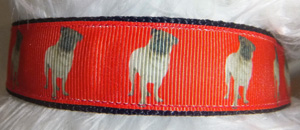 photo of Printed Collar - Pug on Red