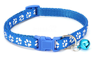 photo of Paw Print Collar with Bell - Blue