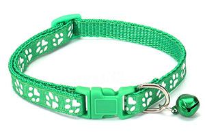 photo of Paw Print Collar with Bell - Green