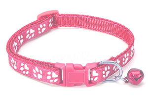 photo of Paw Print Collar with Bell - Pink