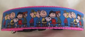 photo of Peanut and Friends on Pink Webbing Collar