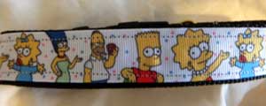 photo of The Simpsons on White Ribbon Collar