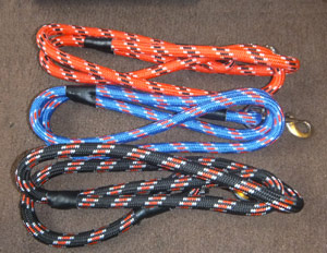 photo of red, blue and black Rope Leads