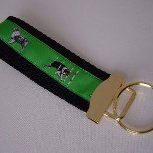 photo of Australian Shepherd Woven Keyfob - Green
