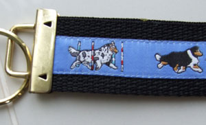 photo of Shetland Sheepdog Keyfob - Blue