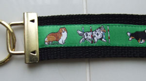 photo of Shetland Sheepdog Keyfob - Green