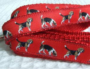 photo of Beagle Lead - Red Woven
