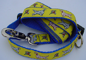 photo of Woven Lead - English Setter - Yellow on Blue