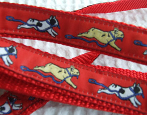 photo of Woven Lead - French Bulldog - Red