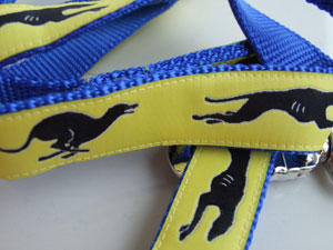 photo of Woven Lead - Greyhound Yellow on Blue