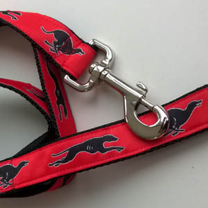 photo of Woven Lead - Greyhound Red on Black