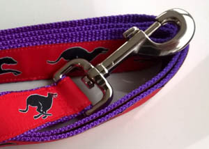 photo of Woven Lead - Greyhound Red on Purple