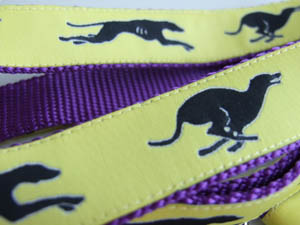 photo of Woven Lead - Greyhound Yellow on Purple