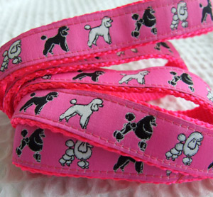 photo of Miniature Poodle Pink Woven Lead