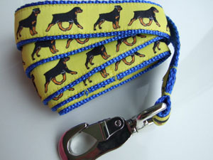 photo of Woven Lead - Rottweiler - Yellow on Blue