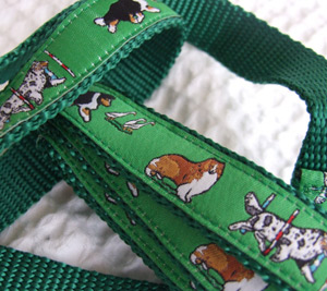 photo of Shetland Sheepdog Green Woven Lead