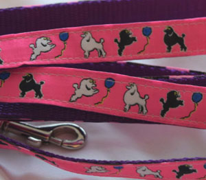 photo of Toy Poodle Pink on Purple Woven Lead