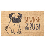 Beware of the Pug Coir Mat