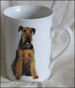 photo of airedale mug