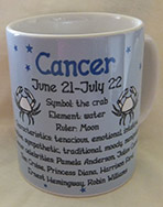 photo of Cancer Birth Sign Mug Writing