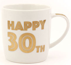 photo of Gold Happy 30th Mug