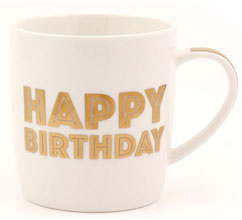 photo of Gold Happy Birthday Mug