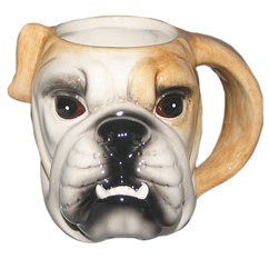 photo of Bulldog head novelty mug