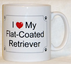 photo of I Love My Flat Coated Retriever mug