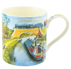 photo of canal boat mug