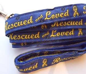 photo of Woven Lead - Rescued and Loved - Blue - Small