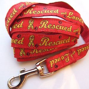 photo of Woven Lead - Rescued and Loved - Red - Small