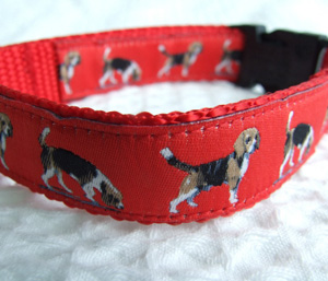 photo of Beagle Collar - Red Woven
