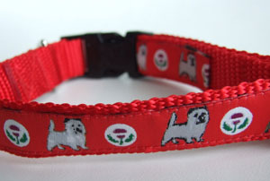 photo of Woven Collar - Cairn Terrier - Red