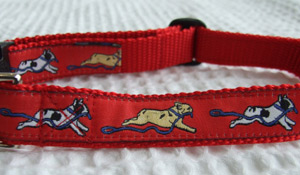 photo of Woven Collar - French Bulldog - Red