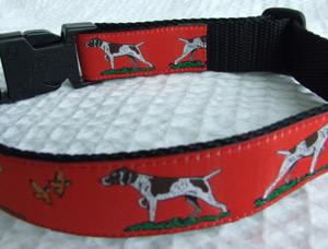 photo of Woven Collar - Boxer - Red on Black