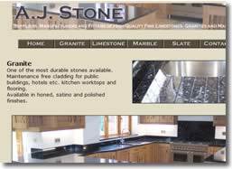 Click for AJ Stone web site by deliberate design, Tunbridge Wells,Kent