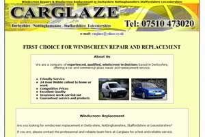 Carglaze 2 page web design