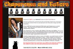 Chaperones 1 page web design