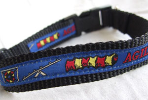 photo of Woven Collar - Agility - Blue on Black