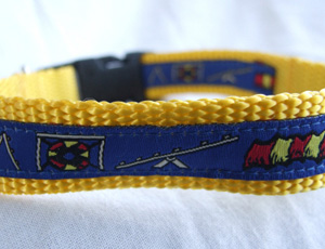 photo of Woven Collar - Agility - Blue on Yellow