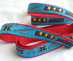 photo of Woven Lead - Agility - Small - Blue on Red