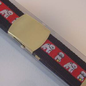 photo of Bichon Frise Woven Belt - Red