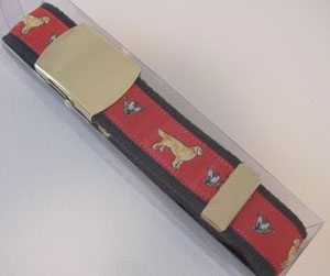 photo of Golden Retriever Woven Belt - Red