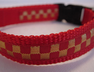 photo of Red and Gold Chequers Collar