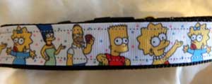 photo of The Simpsons on White Ribbon Collar