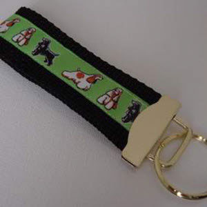 photo of American Cocker Spaniel Woven Keyfob - Green