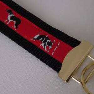 photo of Border Collie Woven Keyfob - Red