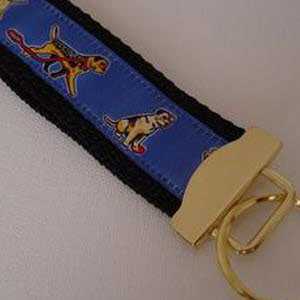 photo of Border Terrier Woven Keyfob - Blue