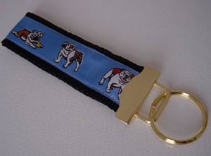 photo of Bulldog Woven Keyfob - Blue