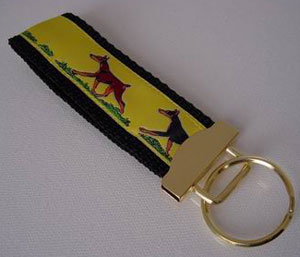 photo of Dobermann Keyfob - Yellow